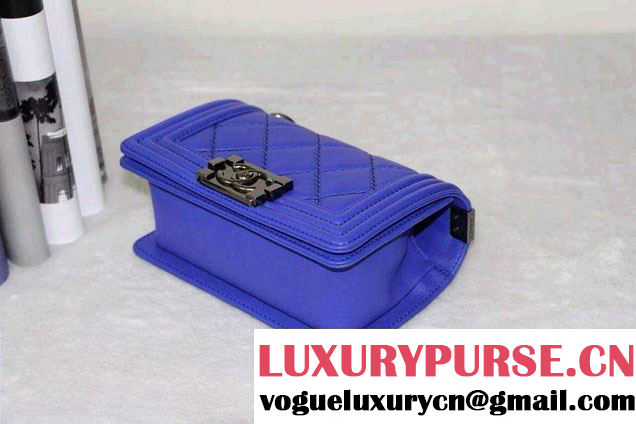 Chanel Mini Blue Le Boy Flap Shoulder Bag 2014