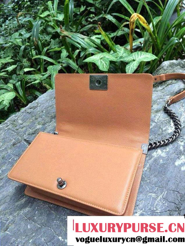 Chanel Large Stitch Boy Flap Bag Prefall 2014 in Earth Yellow