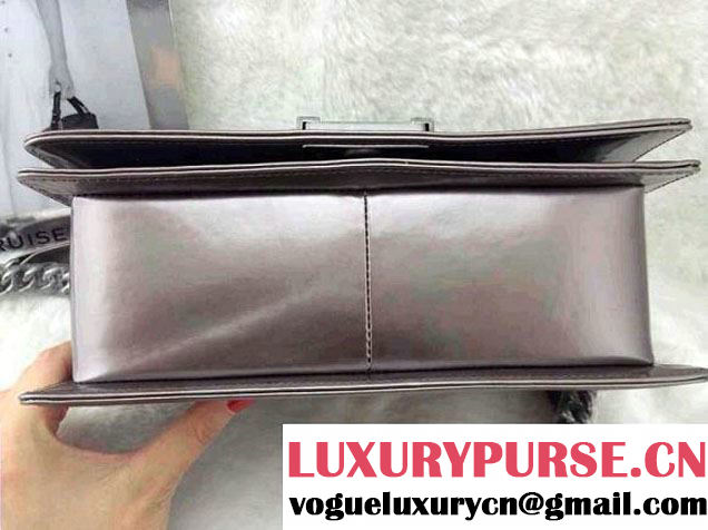 Chanel Silver Crystallized CC Boy Bag Prefall-2014