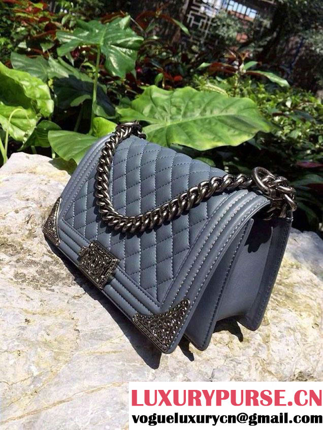 Chanel Boy with Silver Embellished Bag - Prefall 2014