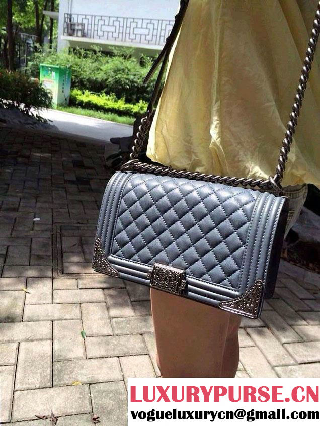 Chanel Boy with Silver Embellished Bag - Prefall 2014