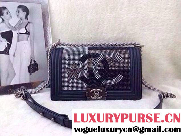 Chanel Crystallized CC Boy Flap Bag Prefall 2014