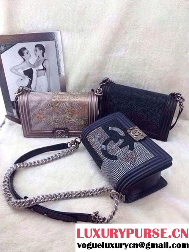 Chanel Crystallized CC Boy Flap Bag Prefall 2014