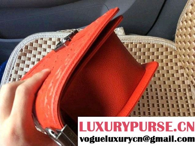 Chanel Large Stitch Boy Flap Bag Prefall 2014 in Orange