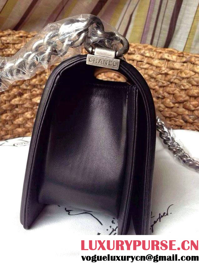 Chanel Le Boy Flap Bag in Python Leather Black