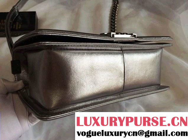 Chanel Tweed and Metallic Lambskin Boy Flap Bag