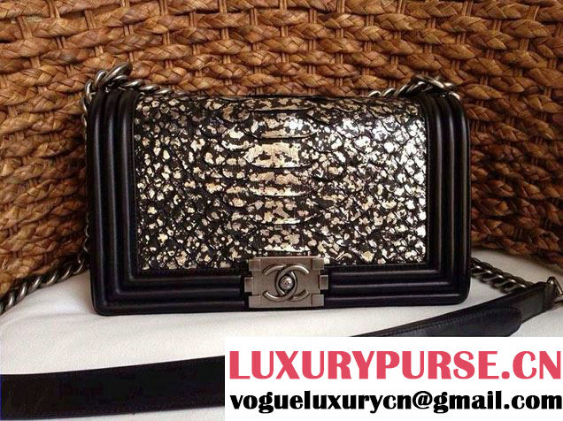 Chanel Le Boy Flap Bag in Python Leather