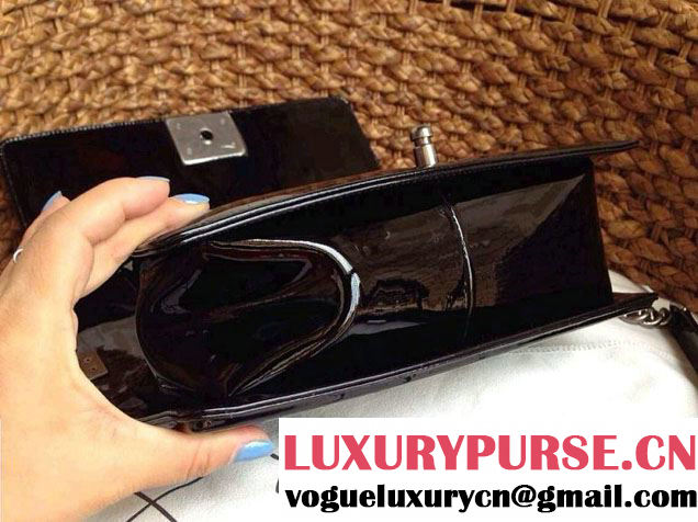 Chanel Le Boy Flap Bag in Python Patent Leather