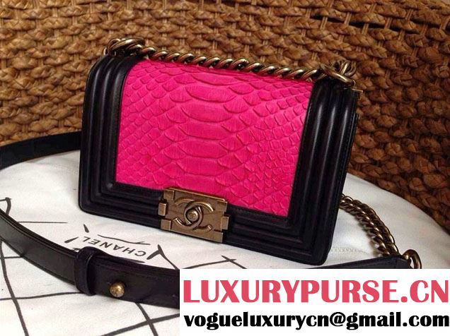 Chanel Le Boy Flap Bag in Python Leather