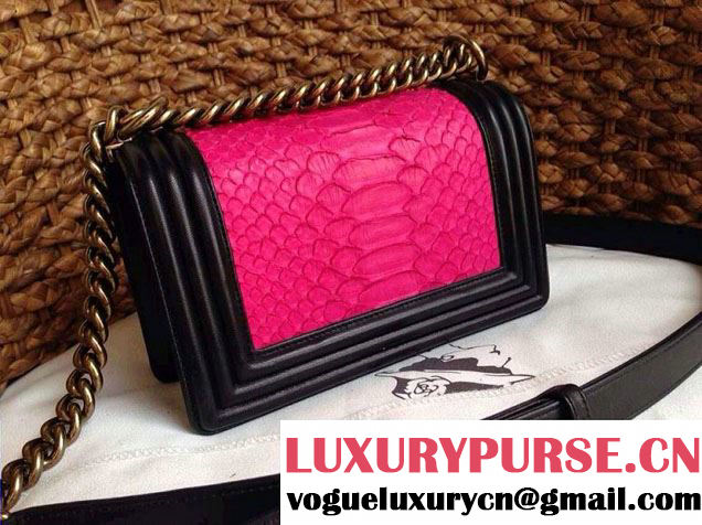 Chanel Le Boy Flap Bag in Python Leather