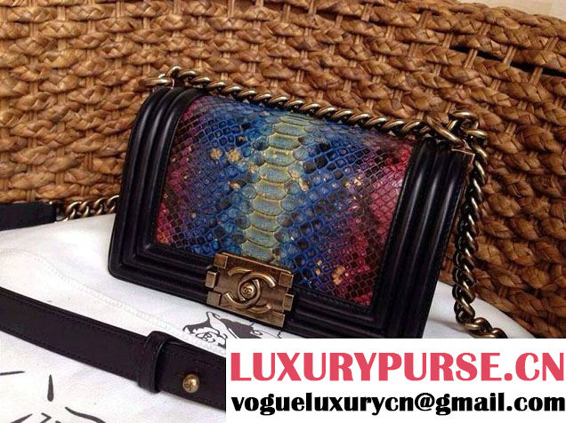 Chanel Le Boy Flap Bag in Python Leather