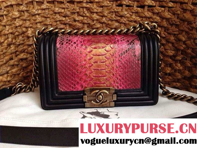 Chanel Le Boy Flap Bag in Python Leather