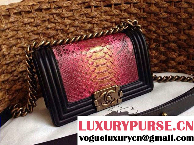 Chanel Le Boy Flap Bag in Python Leather