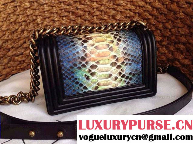 Chanel Le Boy Flap Bag in Python Leather