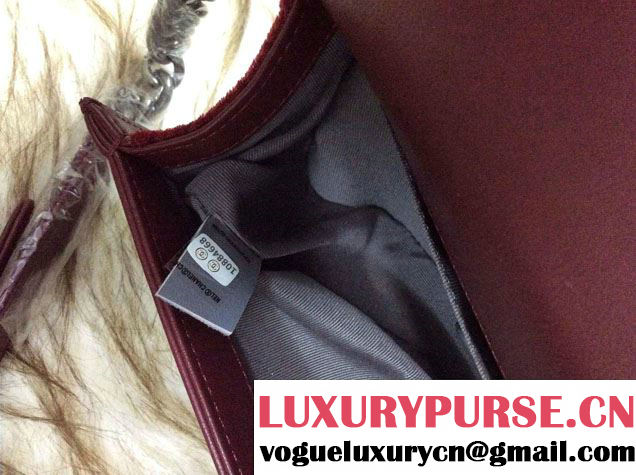 Chanel Boy Velvet Flap Shoulder Bag Red