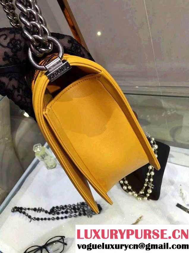 Chanel Camouflage Le Boy Flap Bag Ginger in Lambskin and Grained Leahter 2015