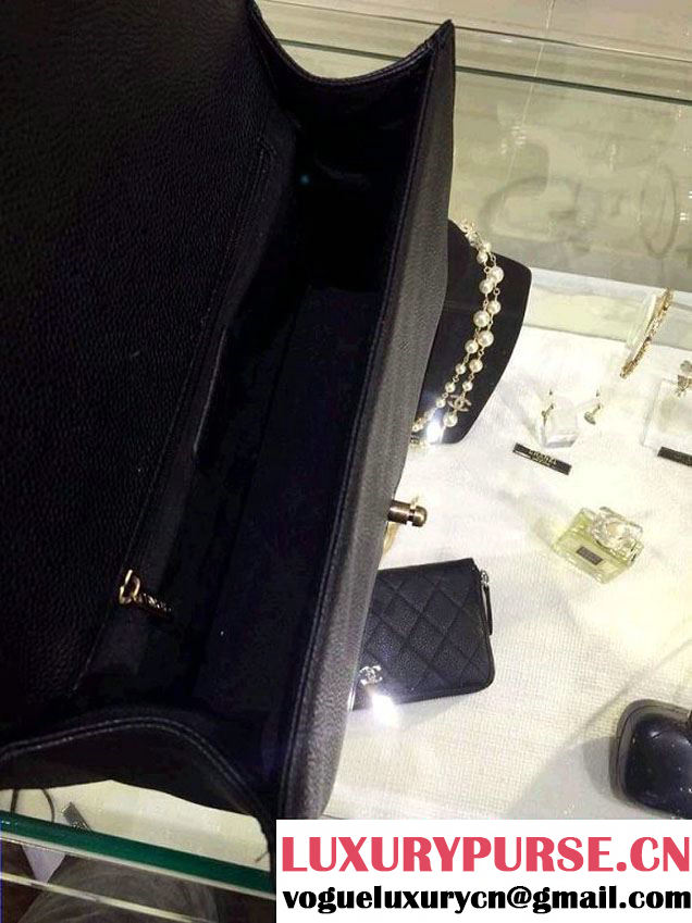 Chanel New Medium Quilted Boy Flap Shoulder Bag Black in Caviar Leather with Golden Hardware
