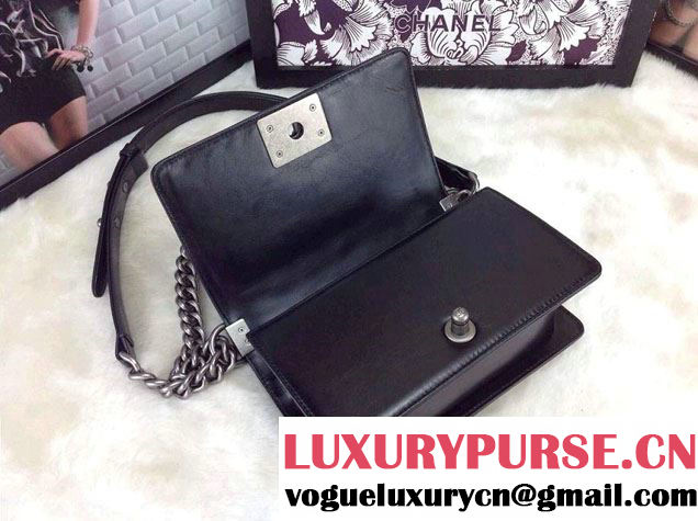 Chanel Small Boy Flap Bag A92871 Embellished With Interlaced Chain 2015