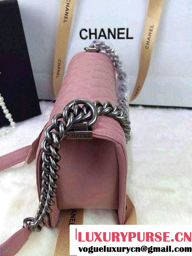 Chanel Medium Boy Flap Shoulder Bag A67086 Pink in Lambskin Leather