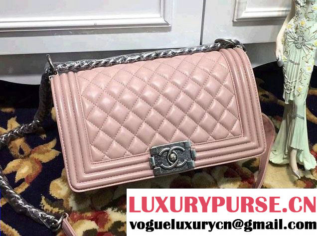 Chanel Medium Boy Flap Shoulder Bag A67086 Pink in Lambskin Leather