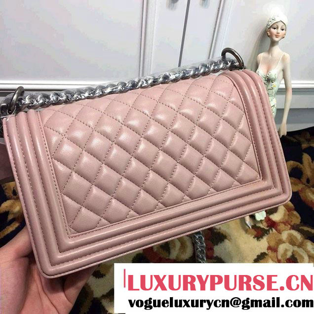 Chanel Medium Boy Flap Shoulder Bag A67086 Pink in Lambskin Leather