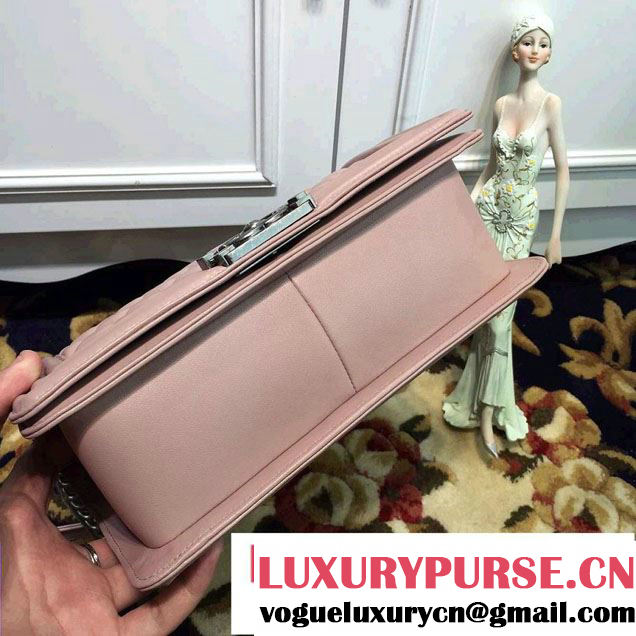 Chanel Medium Boy Flap Shoulder Bag A67086 Pink in Lambskin Leather