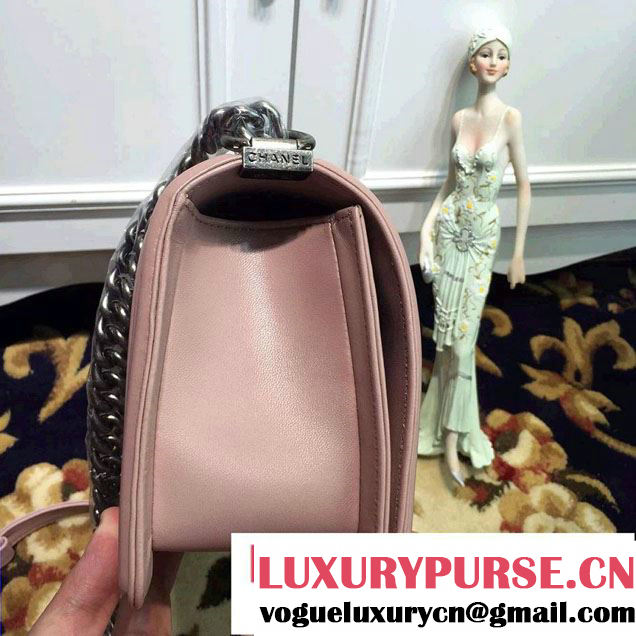 Chanel Medium Boy Flap Shoulder Bag A67086 Pink in Lambskin Leather