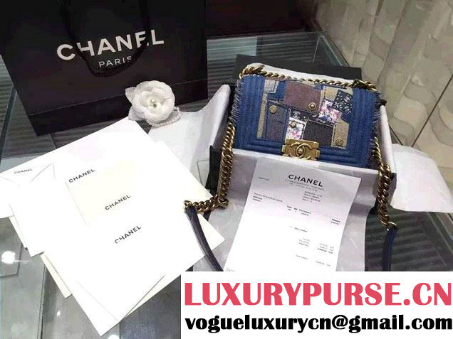 Chanel Denim Patchwork Boy Flap Bag A92866/A92867 2015