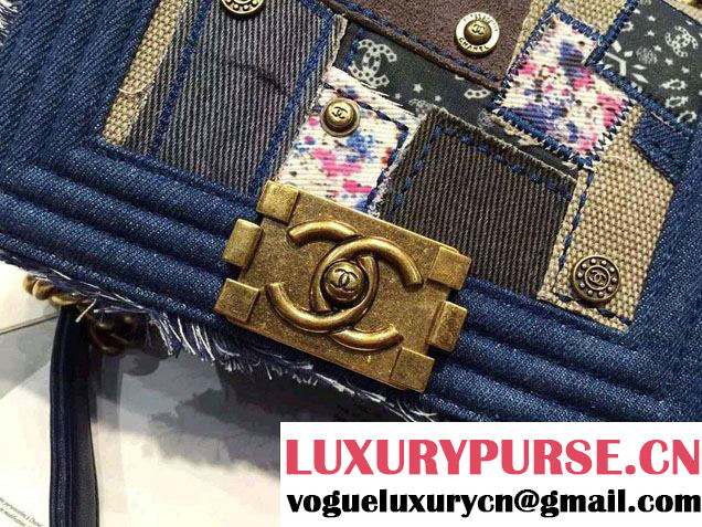Chanel Denim Patchwork Boy Flap Bag A92866/A92867 2015
