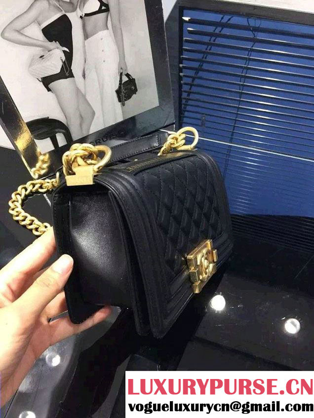 Chanel Quilted Paris Salzburg Boy Flap Bag Black 2015
