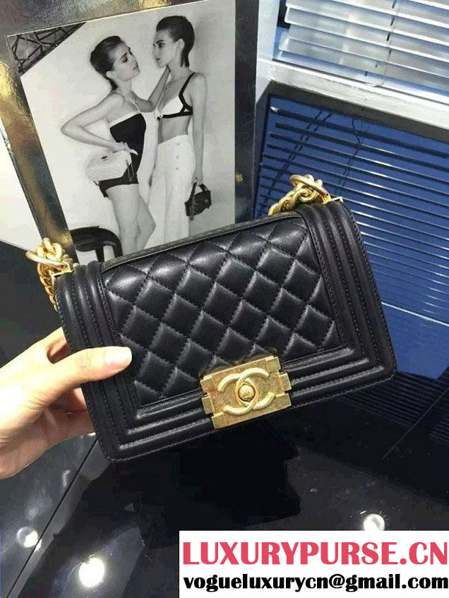 Chanel Quilted Paris Salzburg Boy Flap Bag Black 2015