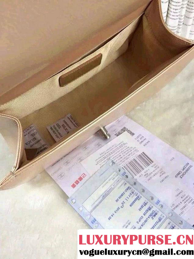 Chanel Iridescent Caviar Boy Flap Shoulder Bag A67086 Gold with Silver Hardware 2015