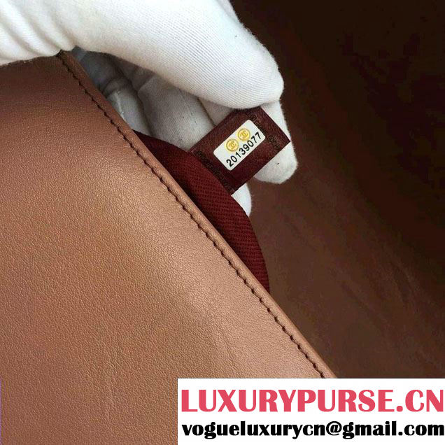 Chanel Calfskin Studded Boy Flap Bag Apricot Fall Winter 2015