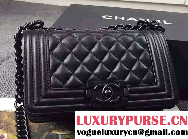 Chanel So Black Boy Flap Shoulder Small Bag 2015