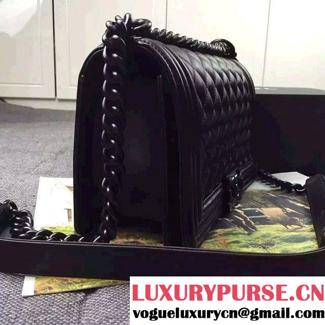 Chanel So Black Boy Flap Shoulder Bag 2015