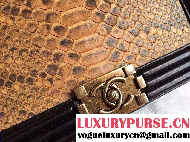 Chanel Le Boy Flap Bag in Python Leather 2015