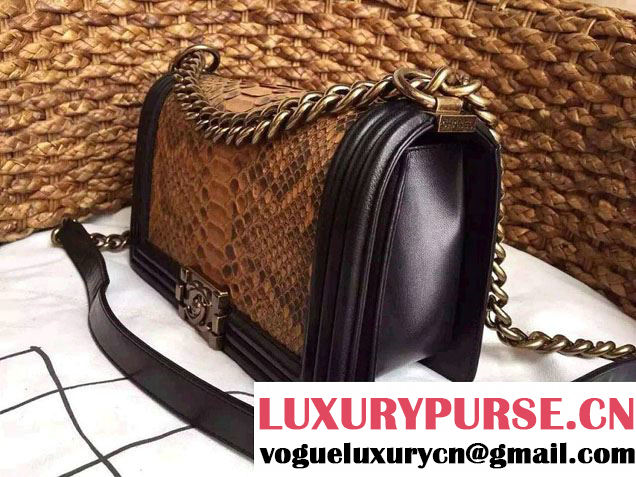 Chanel Le Boy Flap Bag in Python Leather 2015