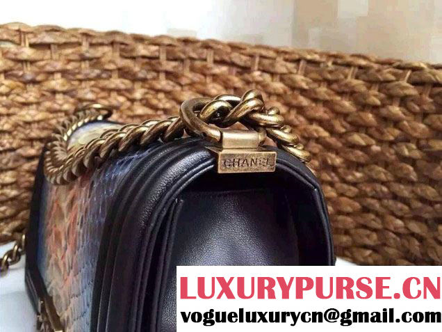Chanel Le Boy Flap Bag in Python Leather 2015