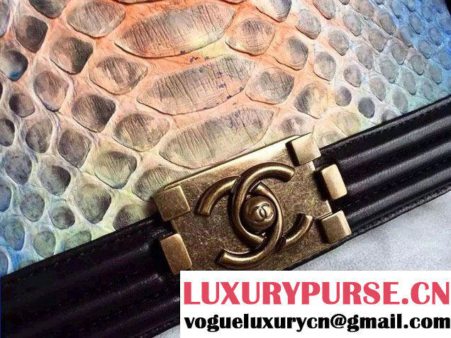Chanel Le Boy Flap Bag in Python Leather 2015