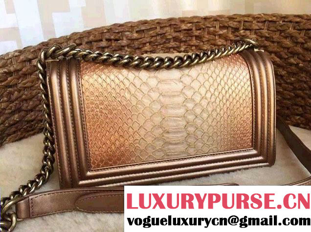 Chanel Le Boy Flap Bag in Python Leather 2015