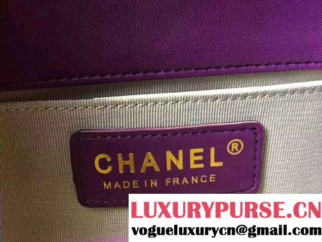 Chanel Le Boy Flap Small Bag in Python Leather 2015