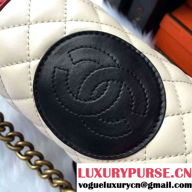 Chanel Medium Lambskin Boy Flap Bag Embellished With An Enamel Clasp 2015/2016