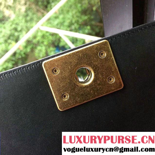 Chanel Medium Lambskin Boy Flap Bag Embellished With An Enamel Clasp 2015/2016