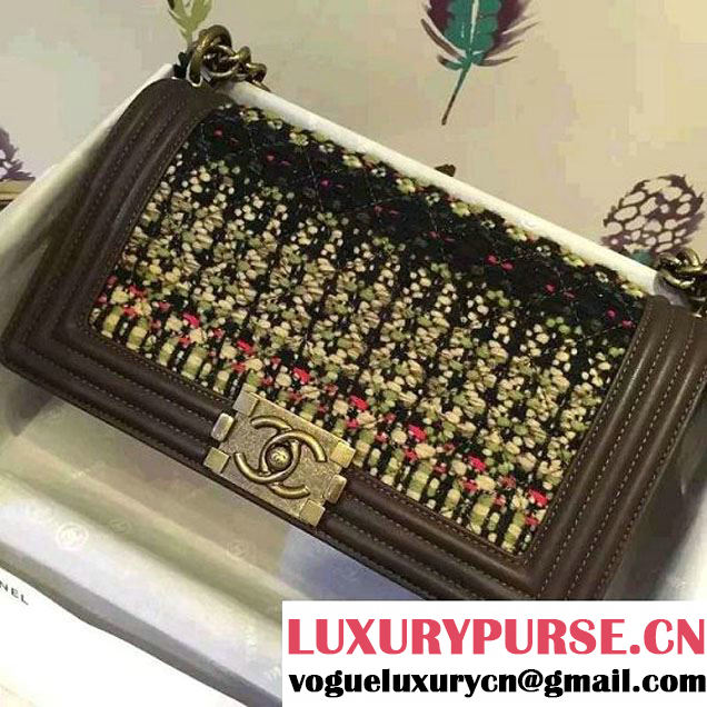Chanel Tweed Boy Flap Bag Fall Winter 2015/2016