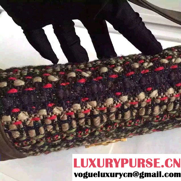 Chanel Multicolor Tweed Boy Flap Bag Fall 2015