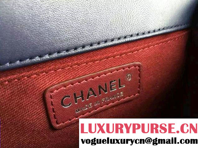 Chanel Horizontal Quilted Small Boy Flap Bag Blue 2015/2016