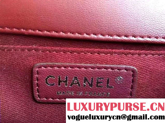 Chanel Horizontal Quilted Small Boy Flap Bag Red 2015/2016