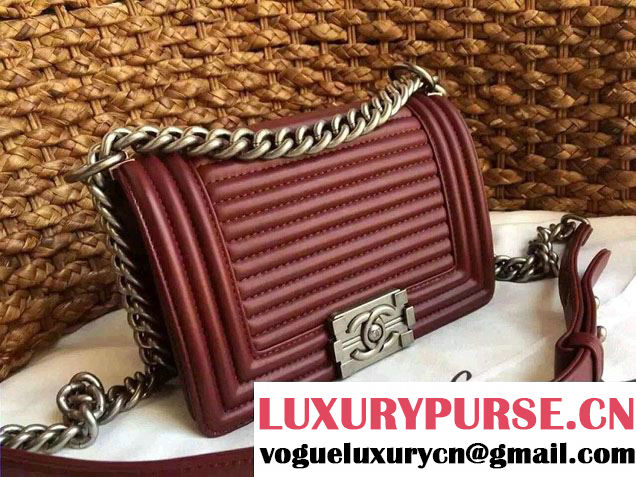Chanel Horizontal Quilted Small Boy Flap Bag Red 2015/2016