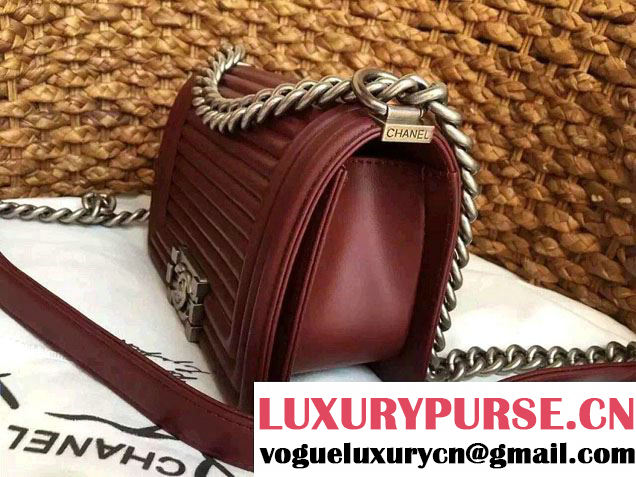 Chanel Horizontal Quilted Small Boy Flap Bag Red 2015/2016