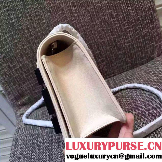 Chanel Boy Brick Flap Bag Beige 2016
